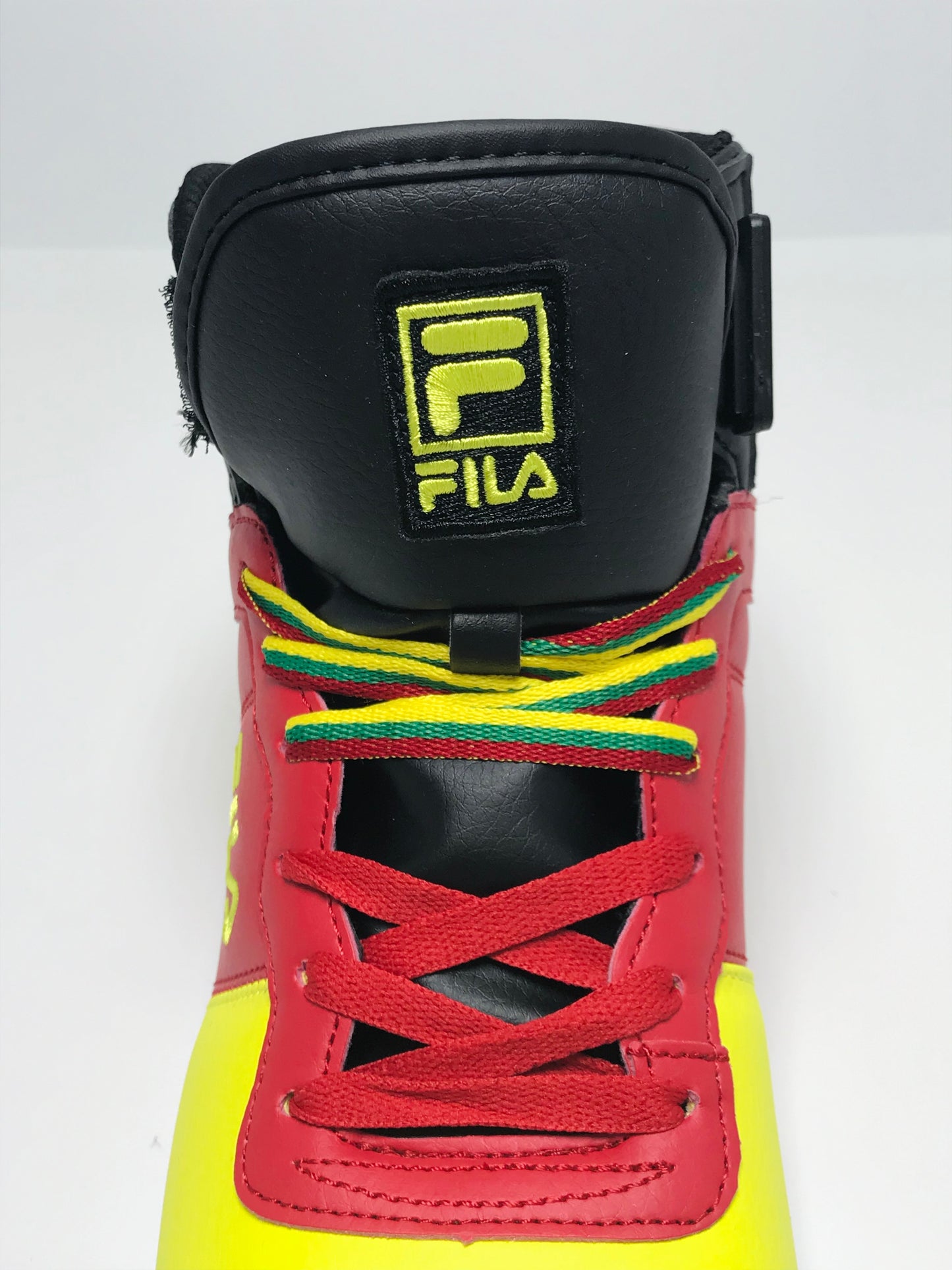 Men's Fila Vulc 13 Mid Black | Red | Yellow | White Sneaker NWT