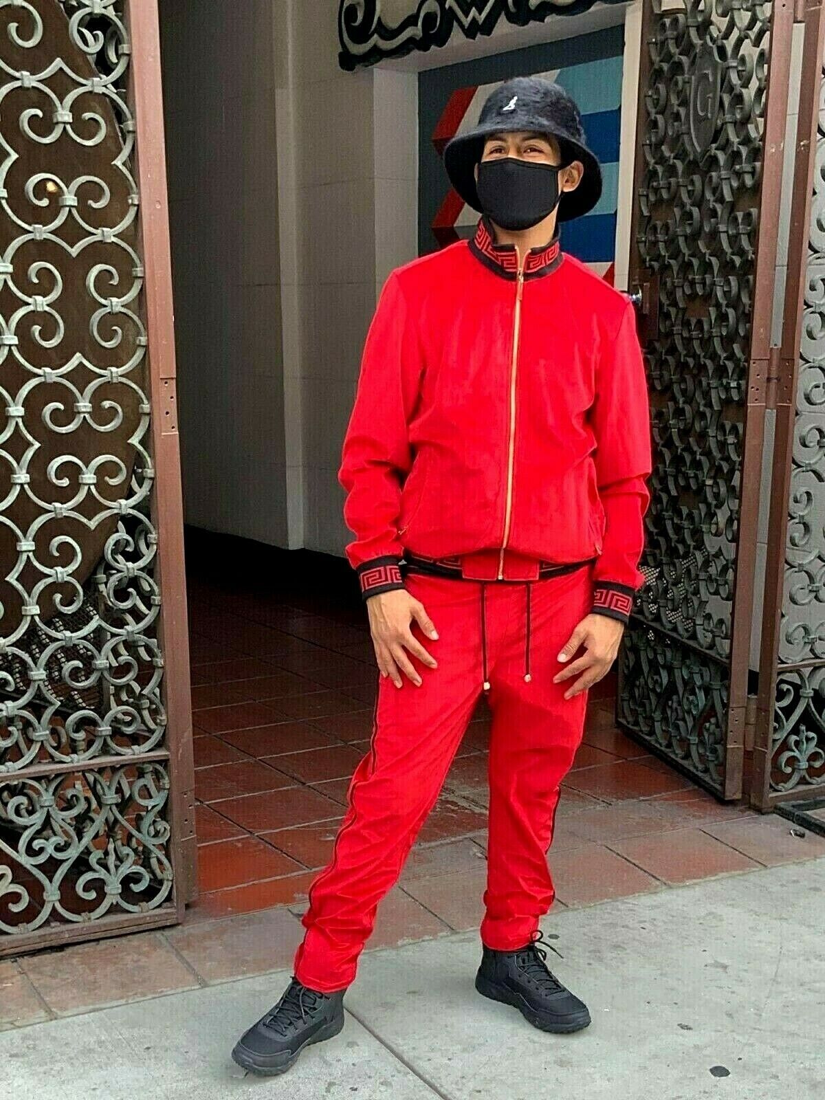 Men's  Red Reversible Fashion Tracksuit ( Run Very Small )