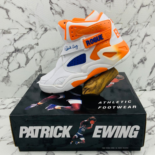 Men’s PATRICK EWING ROGUE White | Blue | Orange Sneakers NWT