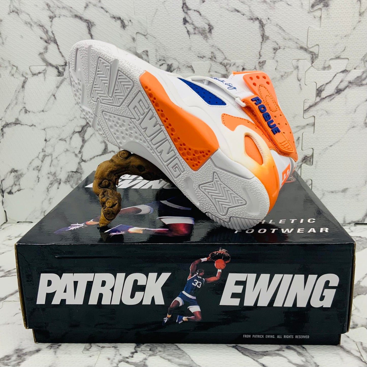 Men’s PATRICK EWING ROGUE White | Blue | Orange Sneakers NWT