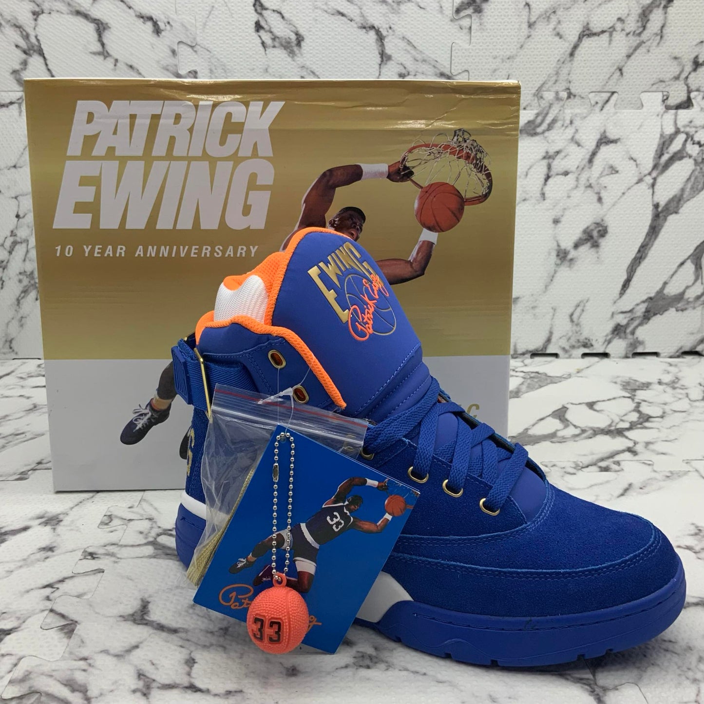 Men’s PATRICK EWING ATHLETICS 33 HI OG Royal Suede | White | Orange Sneakers NWT