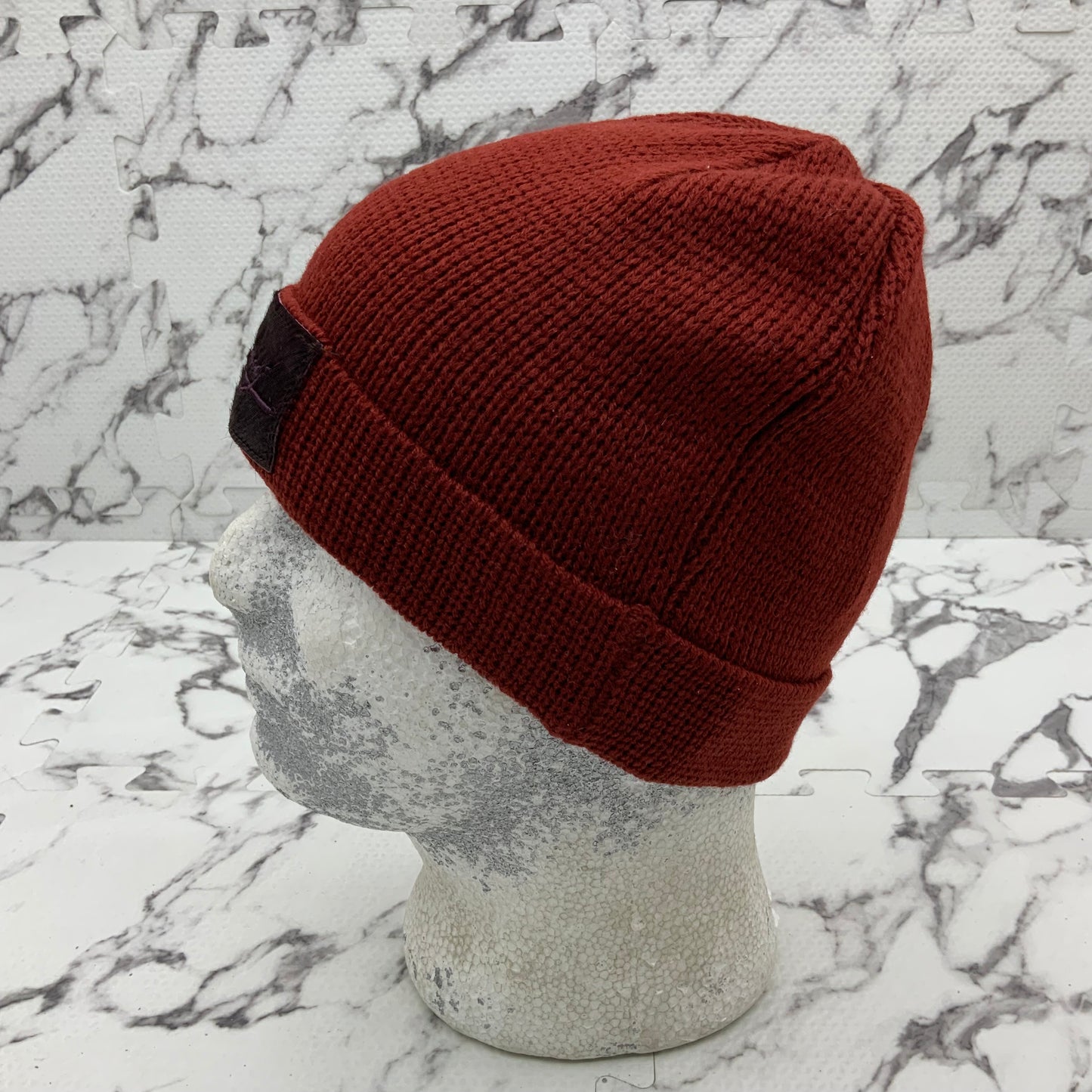 Men's Davoucci Burgundy | Black Pony Hair Casual Beanie NWT