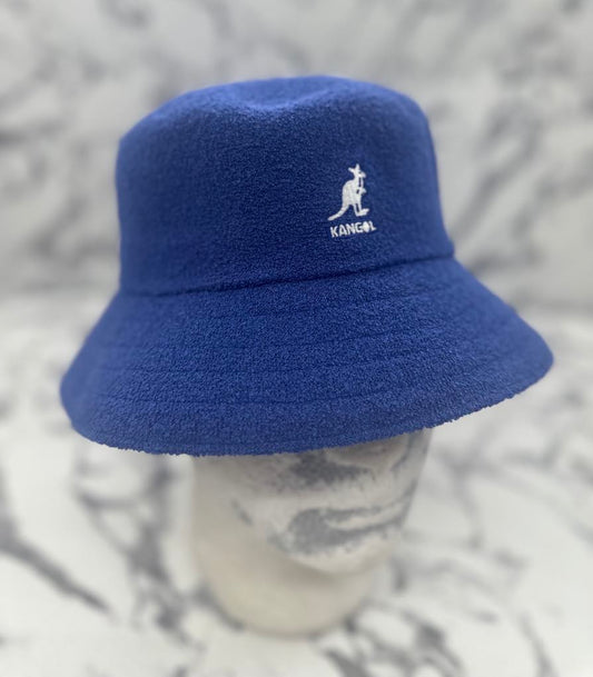 Men's Kangol Royal Blue | White Bermuda Bucket Hat NWT