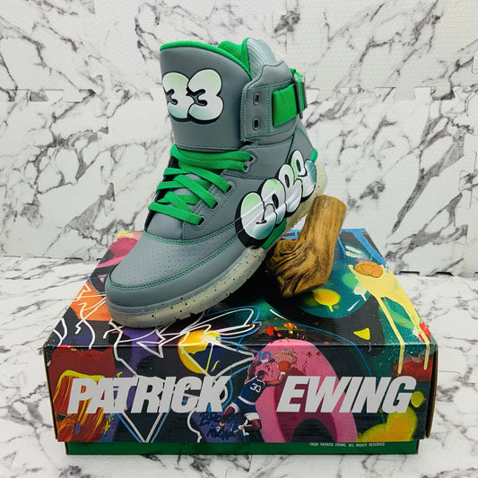 Men’s PATRICK EWING 33 HI X COPE Moneument | Green | Ice Sneakers NWT