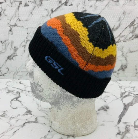 Men's GSL Black | Multi Casual Cuff Pull On Beanies