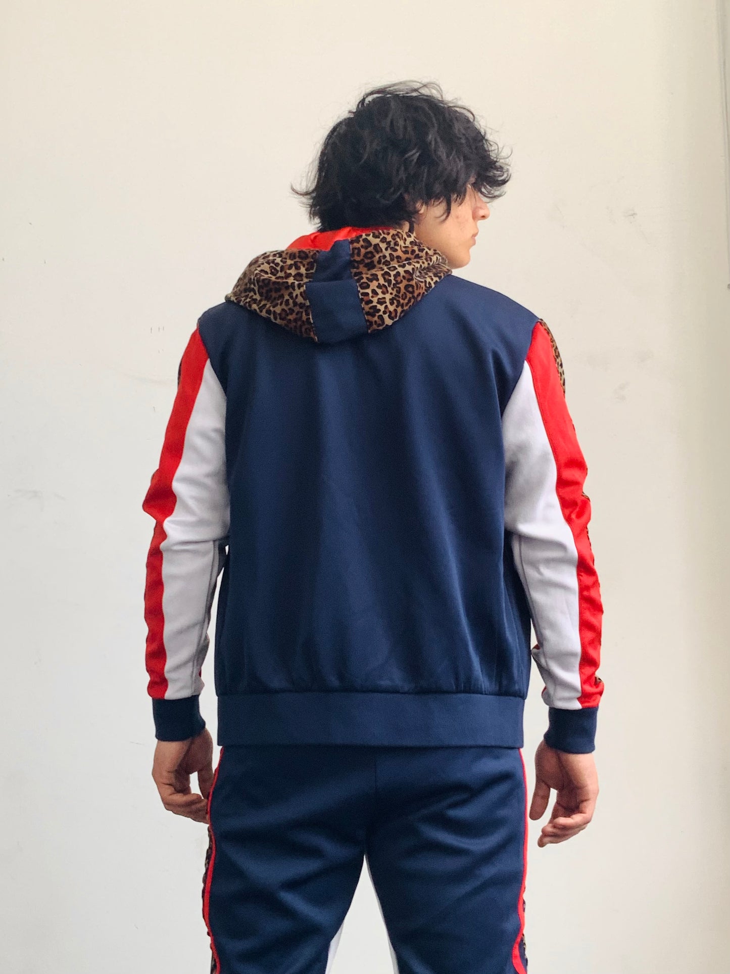 Men's Makobi Leopard Print Navy | Red | White Bestseller Tracksuits NWT