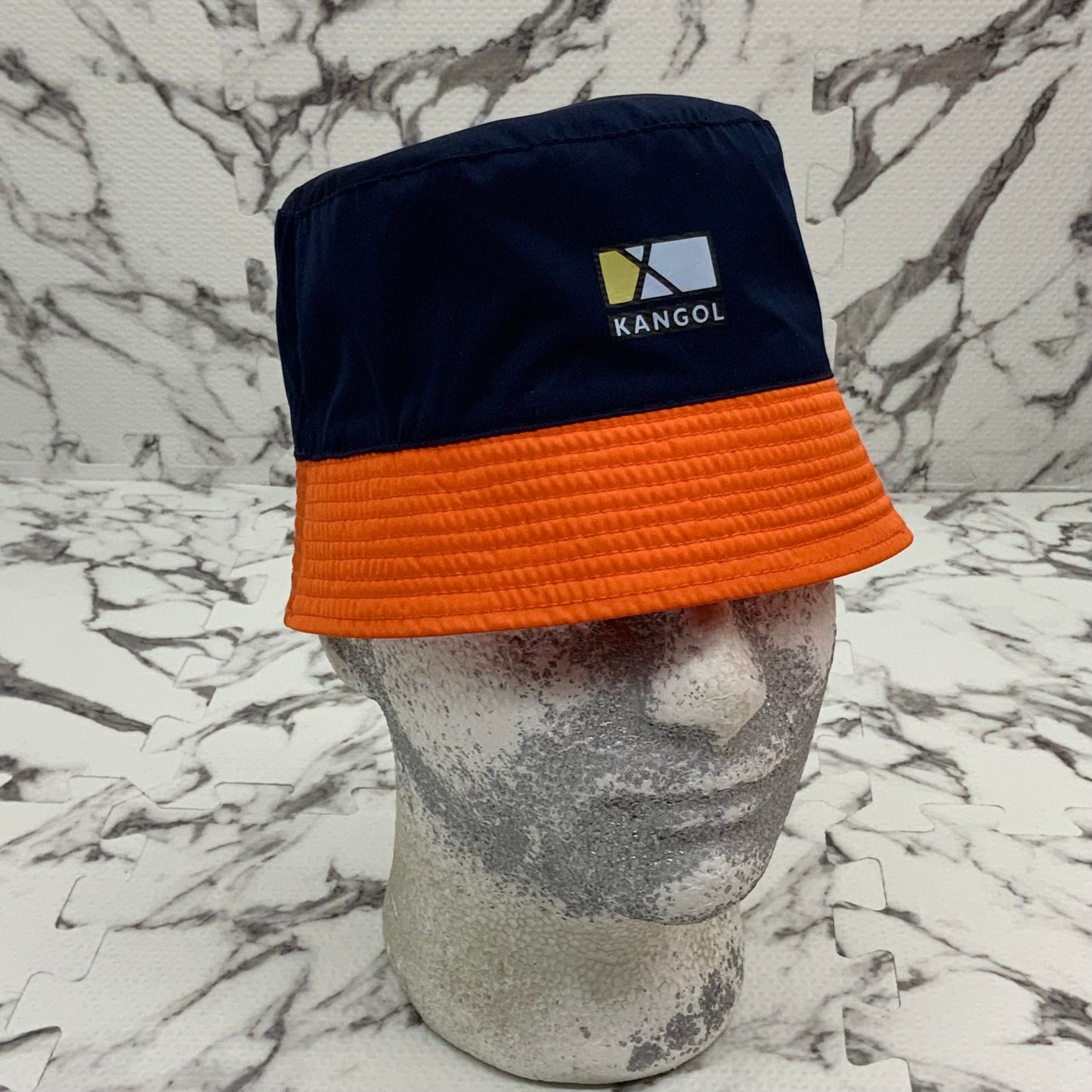 Men's Kangol Rave Sport Reversible Orange | Navy Bucket Hat NWT