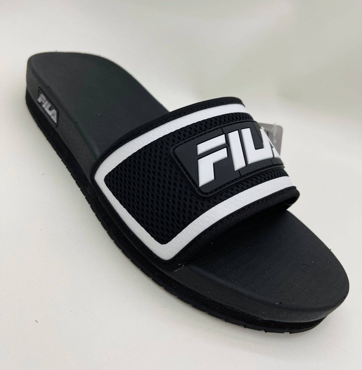 Men’s Fila Black | White Lunar Slide Slides NWT