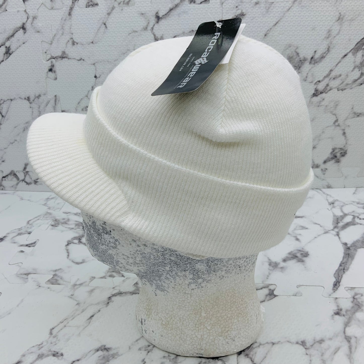 Men's Rocawear Vintage Dirty White Brim Casual Beanies NWT