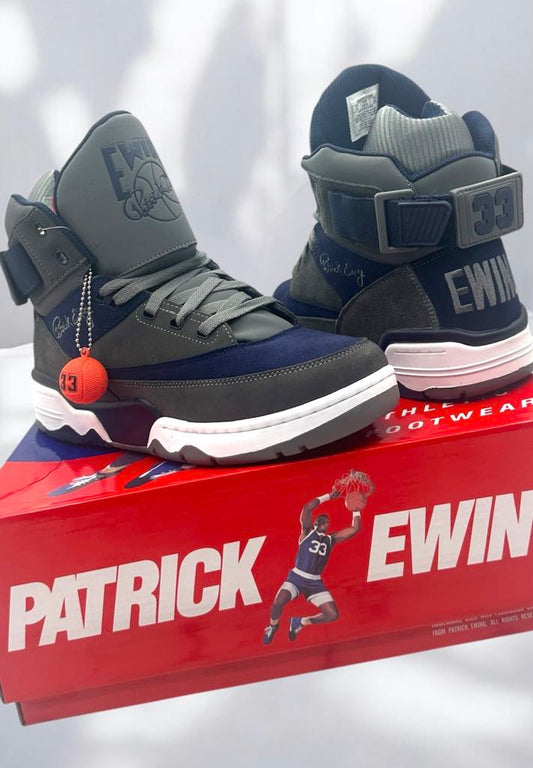 Men’s PATRICK Athletics 33 Hi Grey | Navy High Top Sneakers NWT