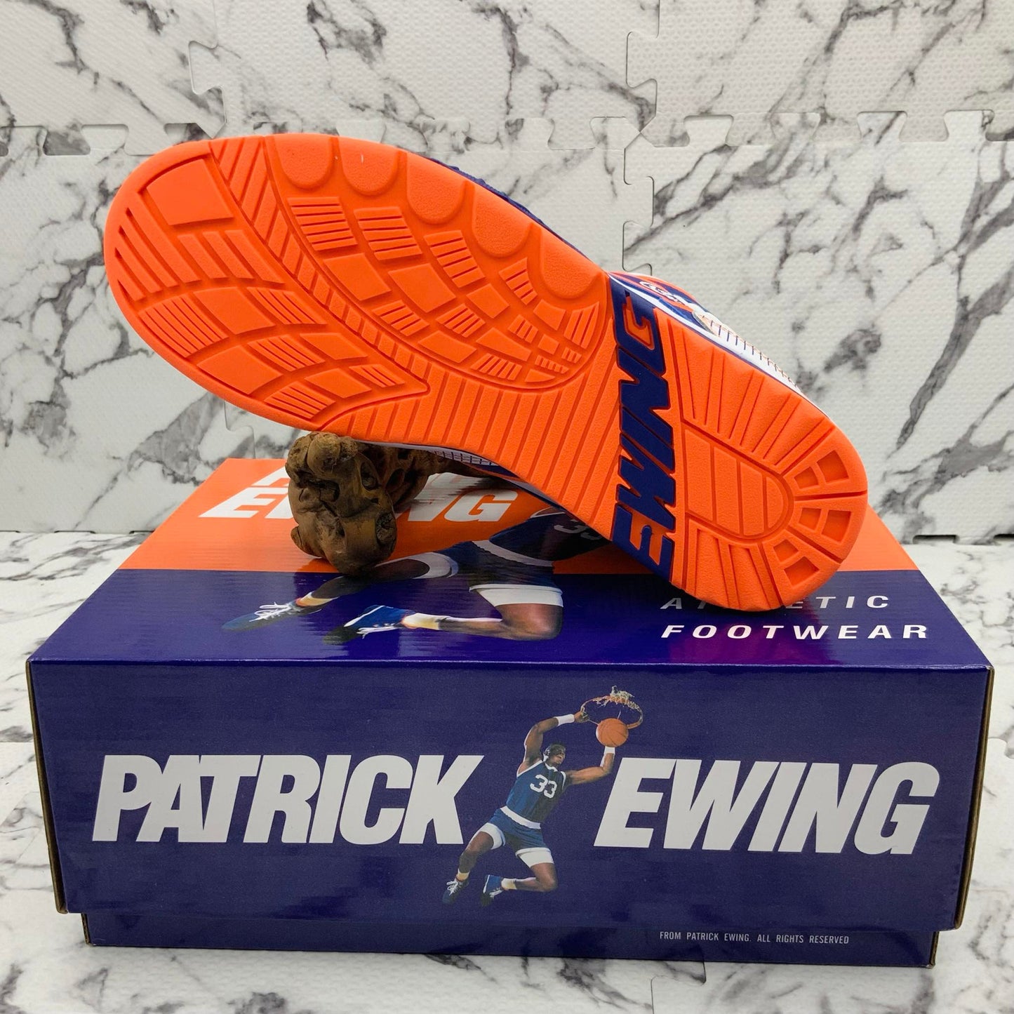 Men’s PATRICK EWING SPORT LITE X QUEENS White | Royal | Orange Sneakers NWT