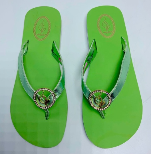 Women's Baby Phat Lime Green Flip Flops NWT