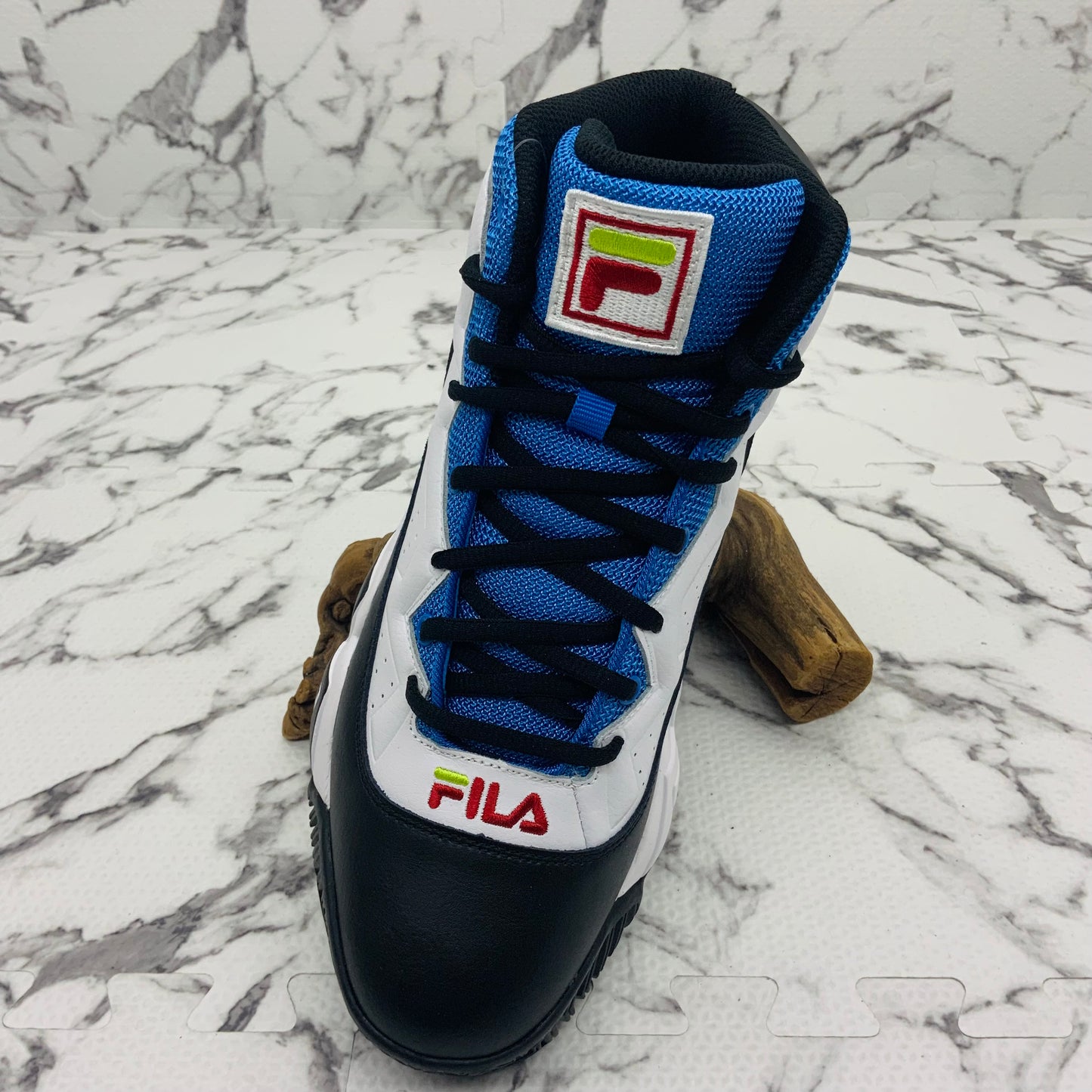 Men's Fila MB White | Black | Blue | Lime Green Sneakers NWT