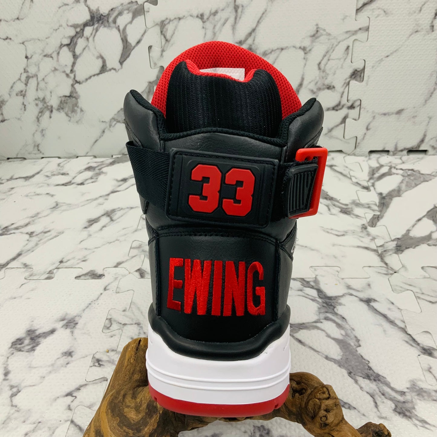 Men’s Patrick Ewing 33 HI Black | Red | White SHARK Sneakers NWT