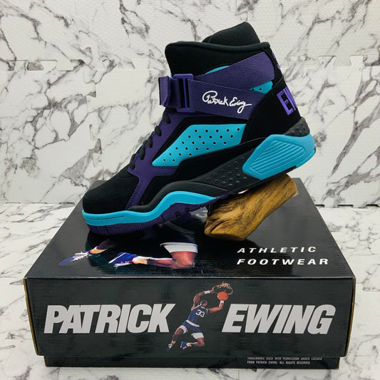 Men’s PATRICK EWING FOCUS Black | Turquoise | Purple Sneakers NWT