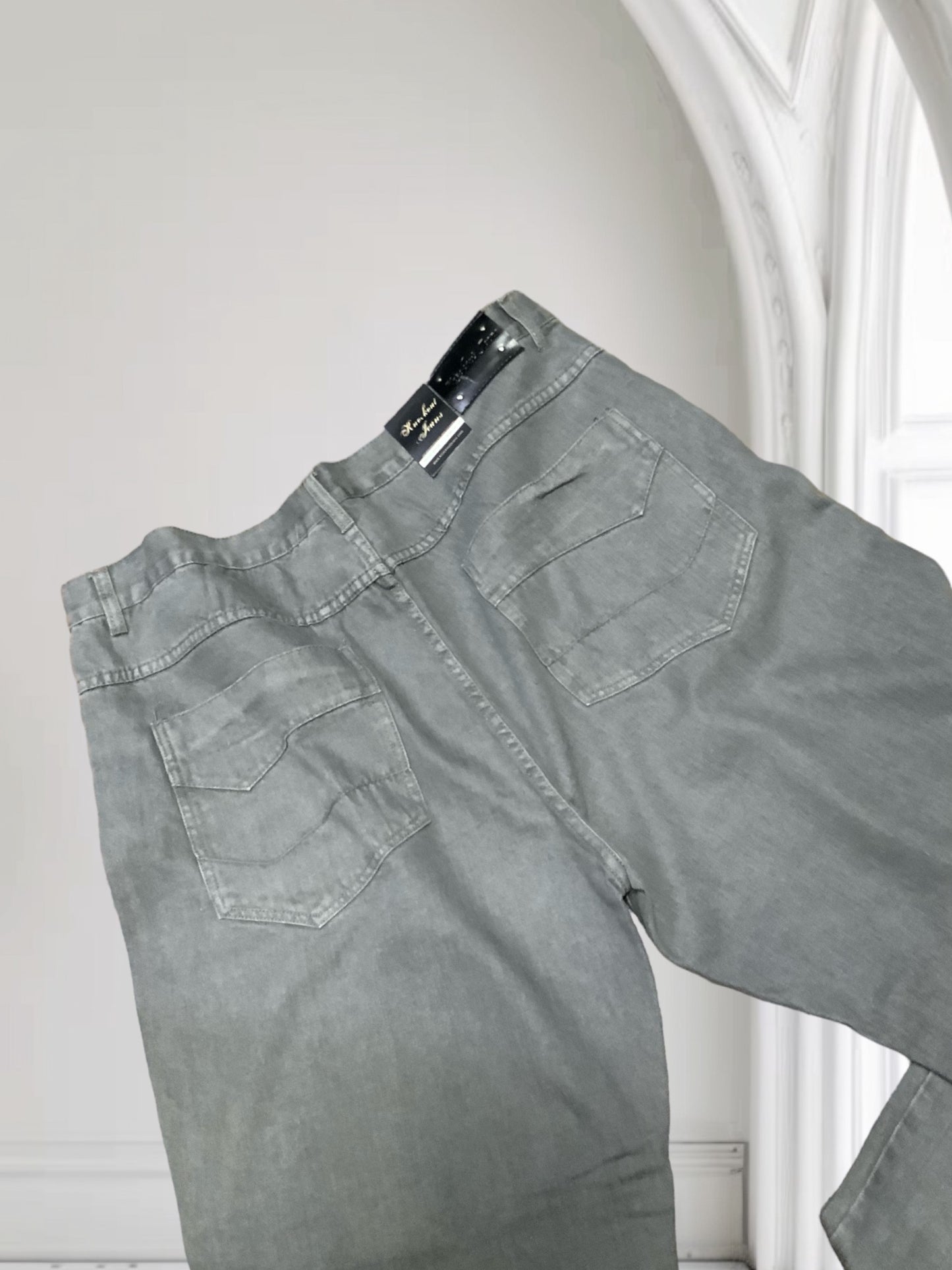 Men's Knockout Big & Tall Solid Grey Denim Pants