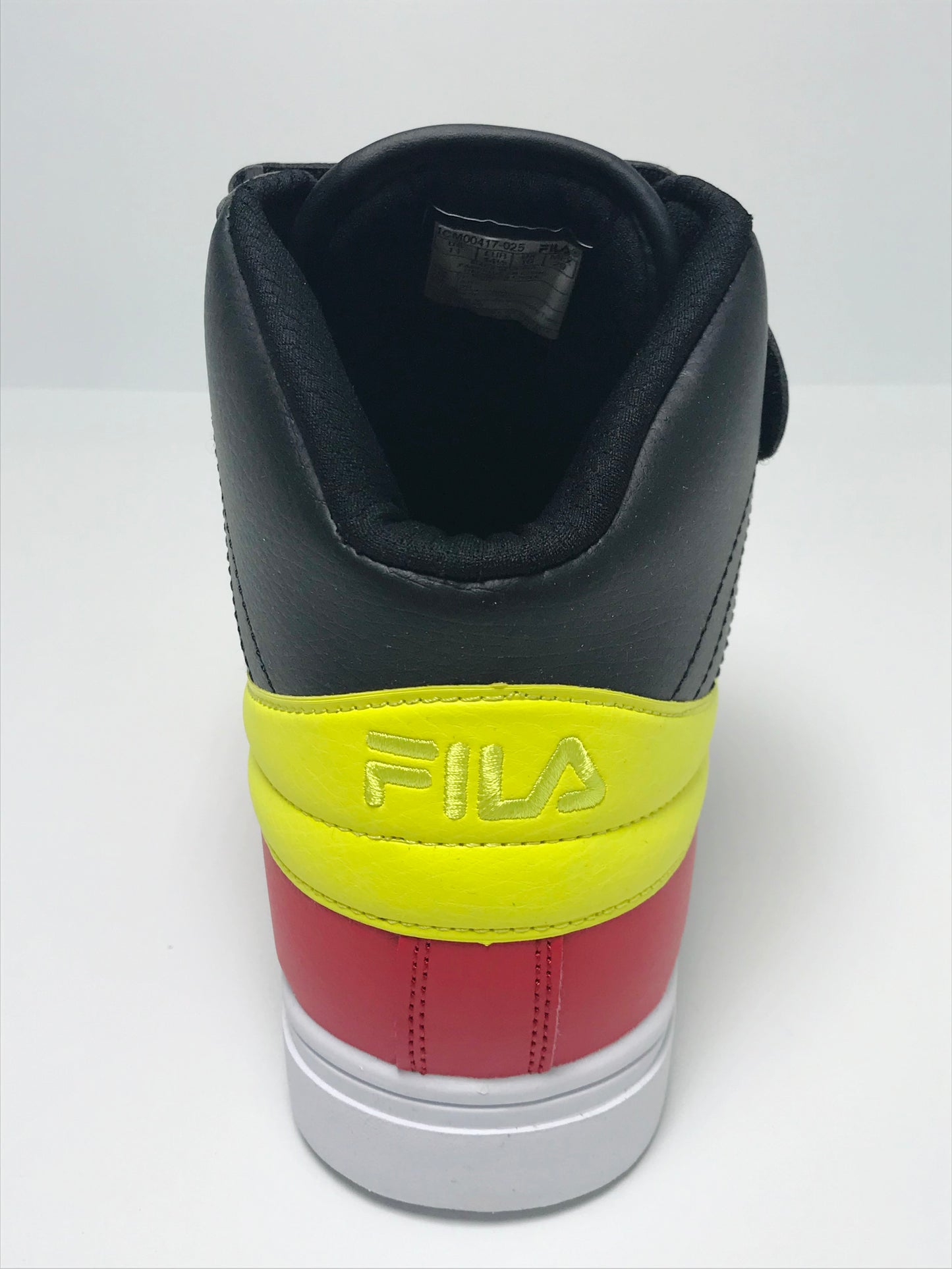 Men's Fila Vulc 13 Mid Black | Red | Yellow | White Sneaker NWT