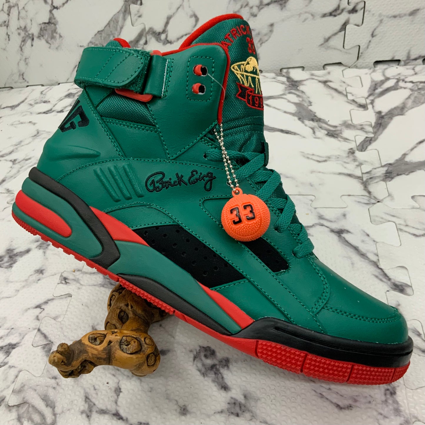 Men’s Patrick Ewing Eclipse Green | Red Sneakers NWT