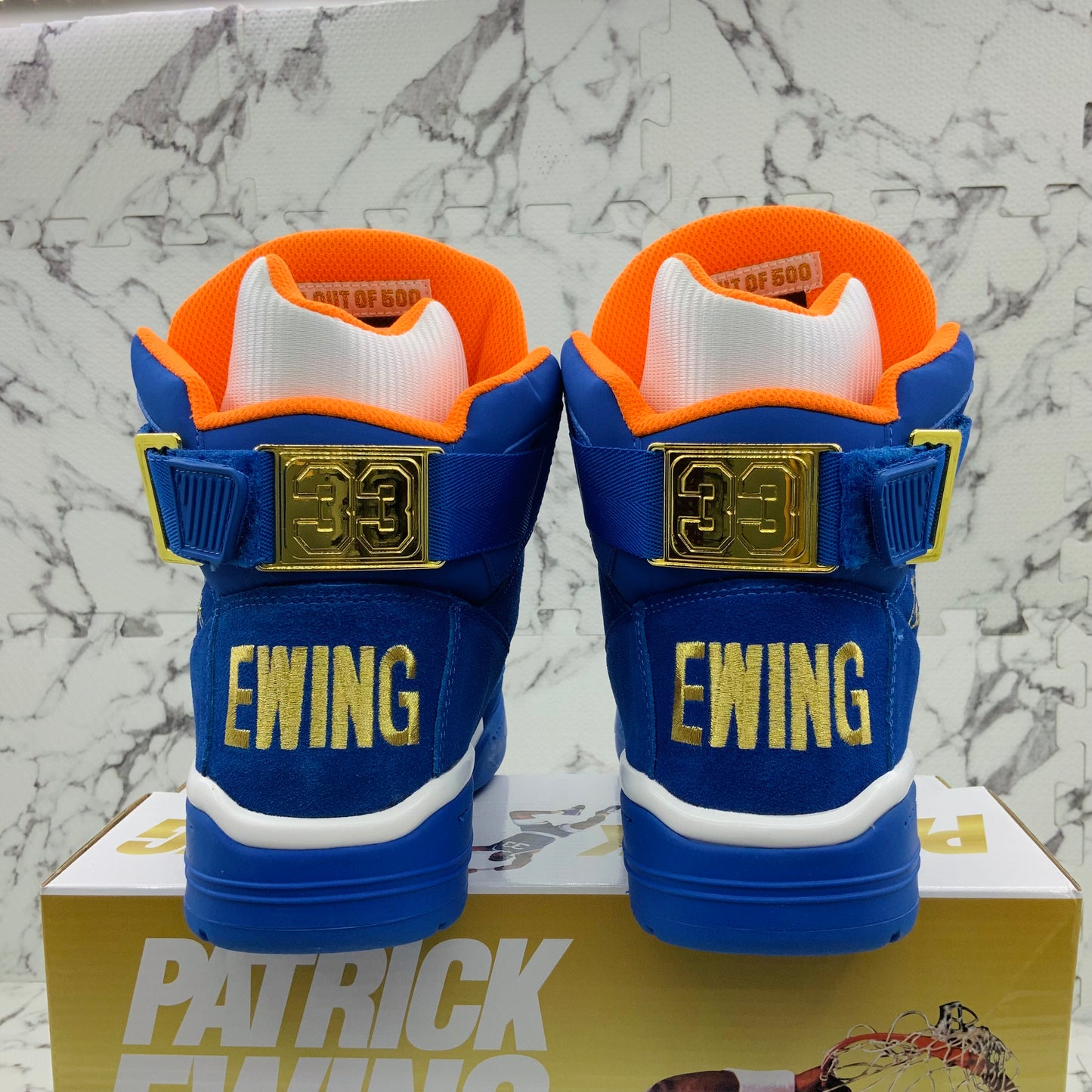 Men’s PATRICK EWING ATHLETICS 33 HI OG Royal Suede | White | Orange Sneakers NWT