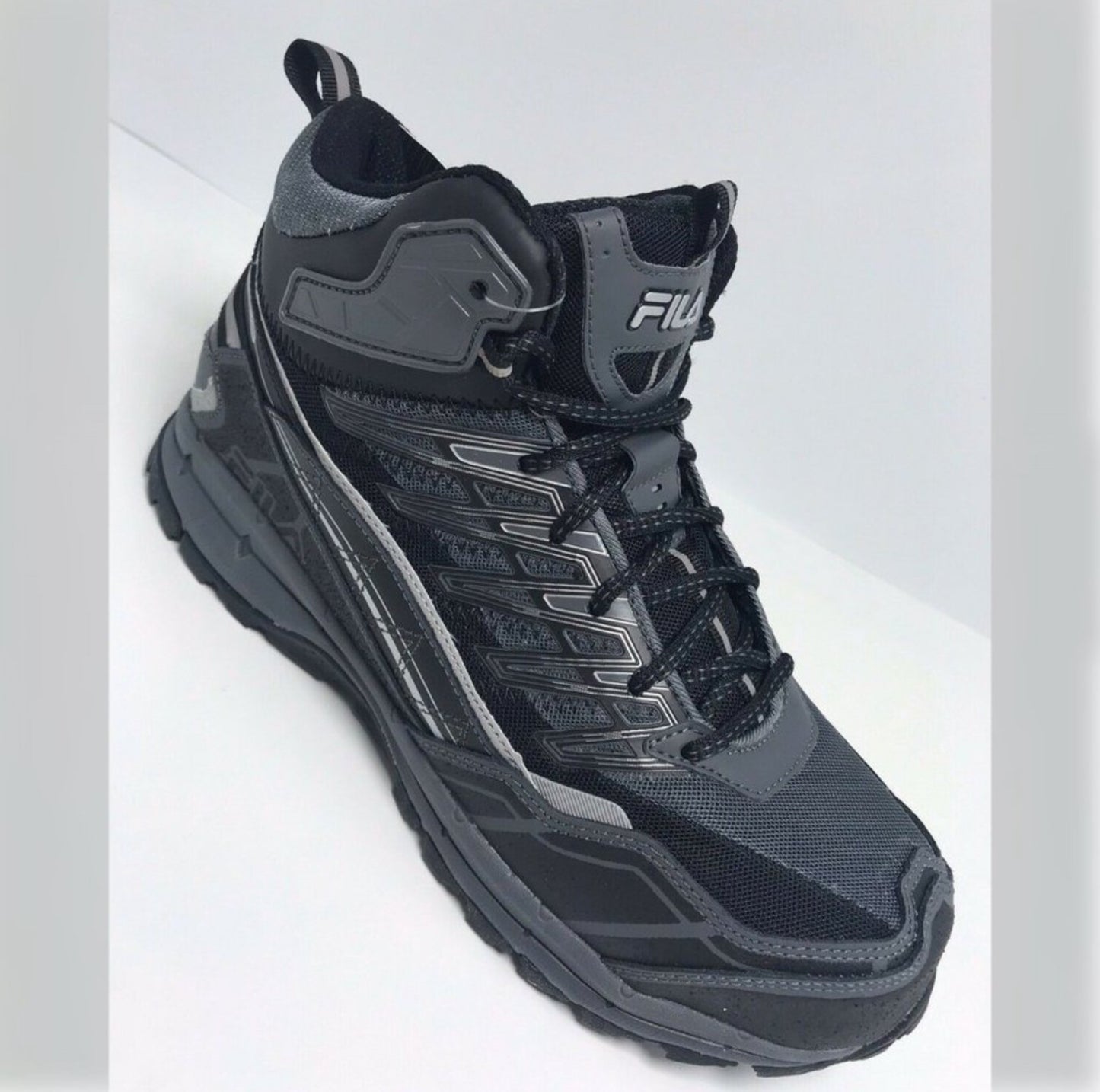 Men's Fila Hail Storm 3 Mid Grey | Black Fashion Boots NWT