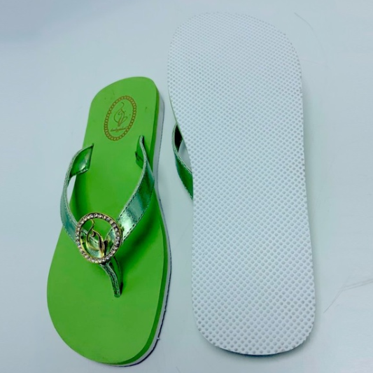 Women's Baby Phat Lime Green Flip Flops NWT