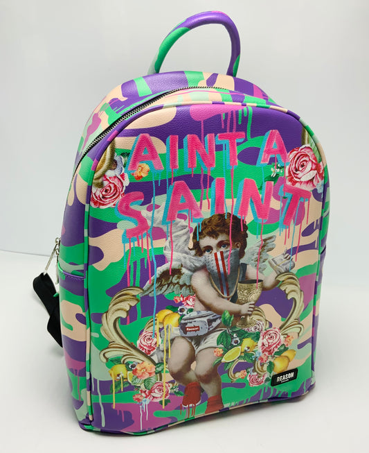 Men’s Reason Ain't A Saint Camo Purple | Pink | Green | Cream Backpacks NWT