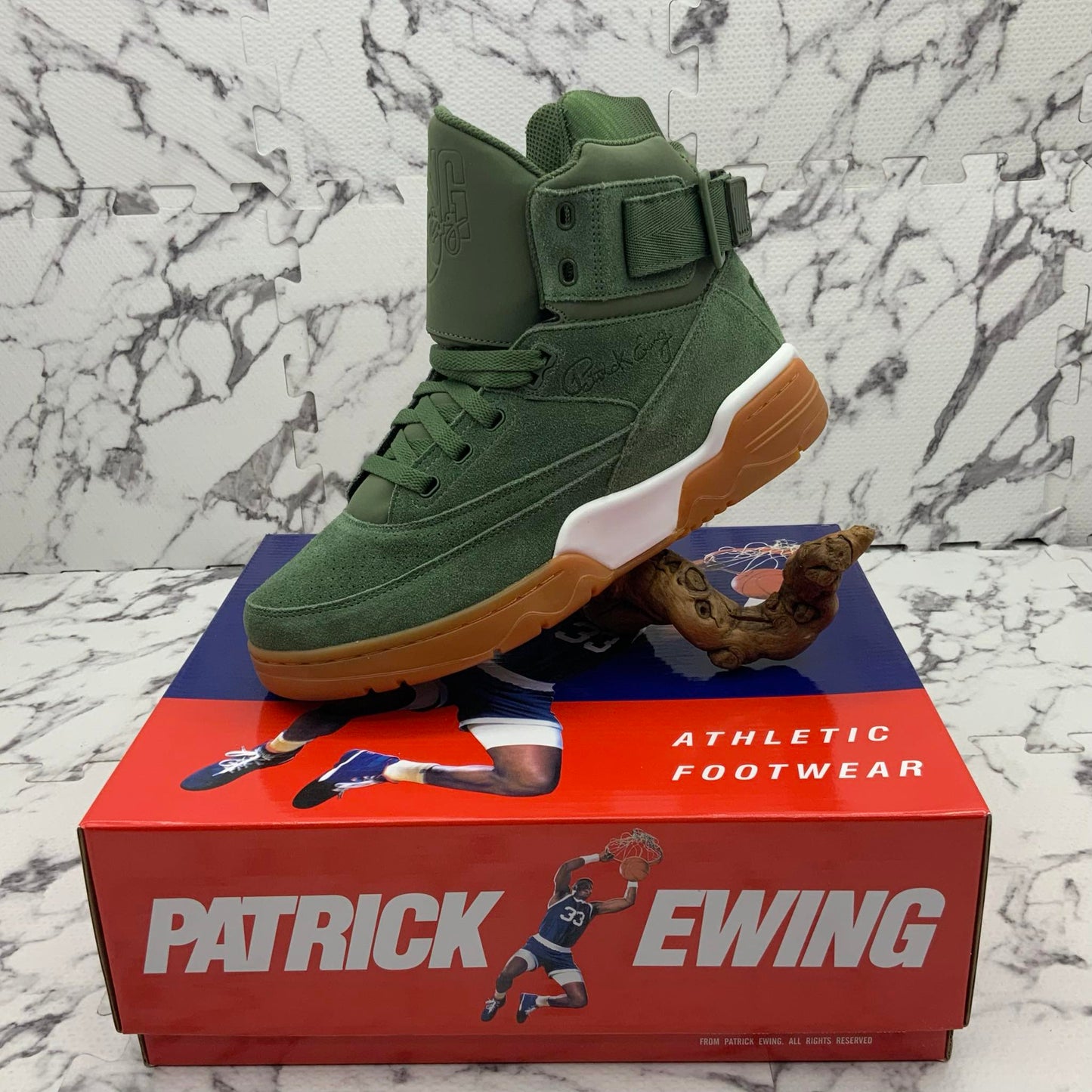 Men’s PATRICK EWING 33 HI Green | White | Gum Sneakers NWT