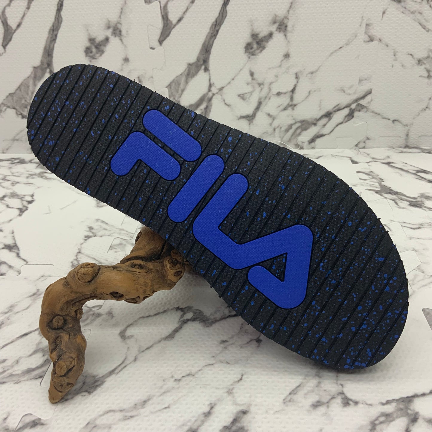 Men’s Fila Black | Blue | Orange Lunar Slides NWT