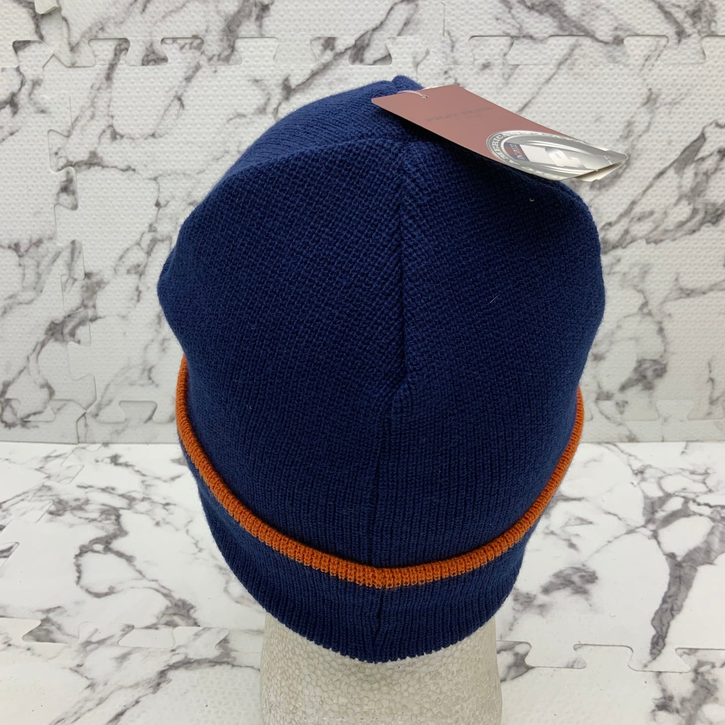 Men's Fashion Navy | Orange w/ Brim Beanie Phat Farm NWT