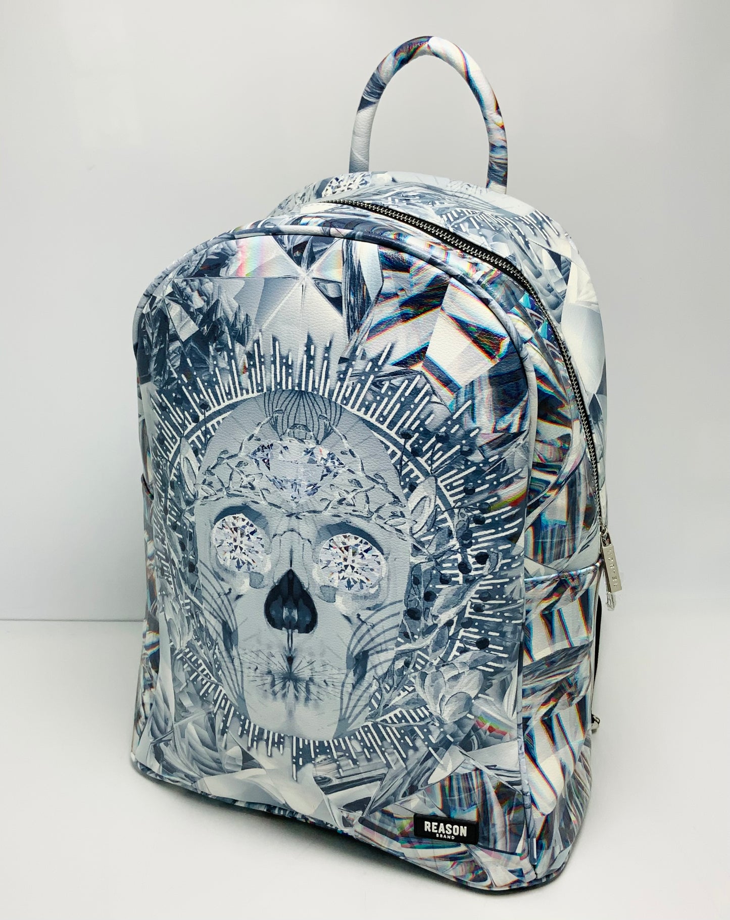 Men’s Reason Diamond Skull Silver | Blue Backpacks NWT