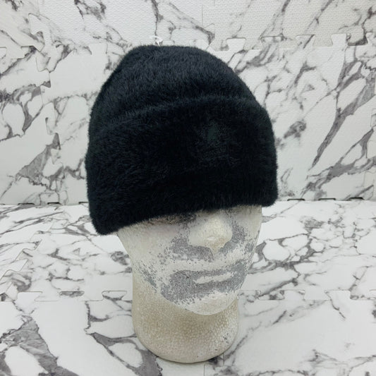 Men's Kangol Black Faux Fur Beanie NWT