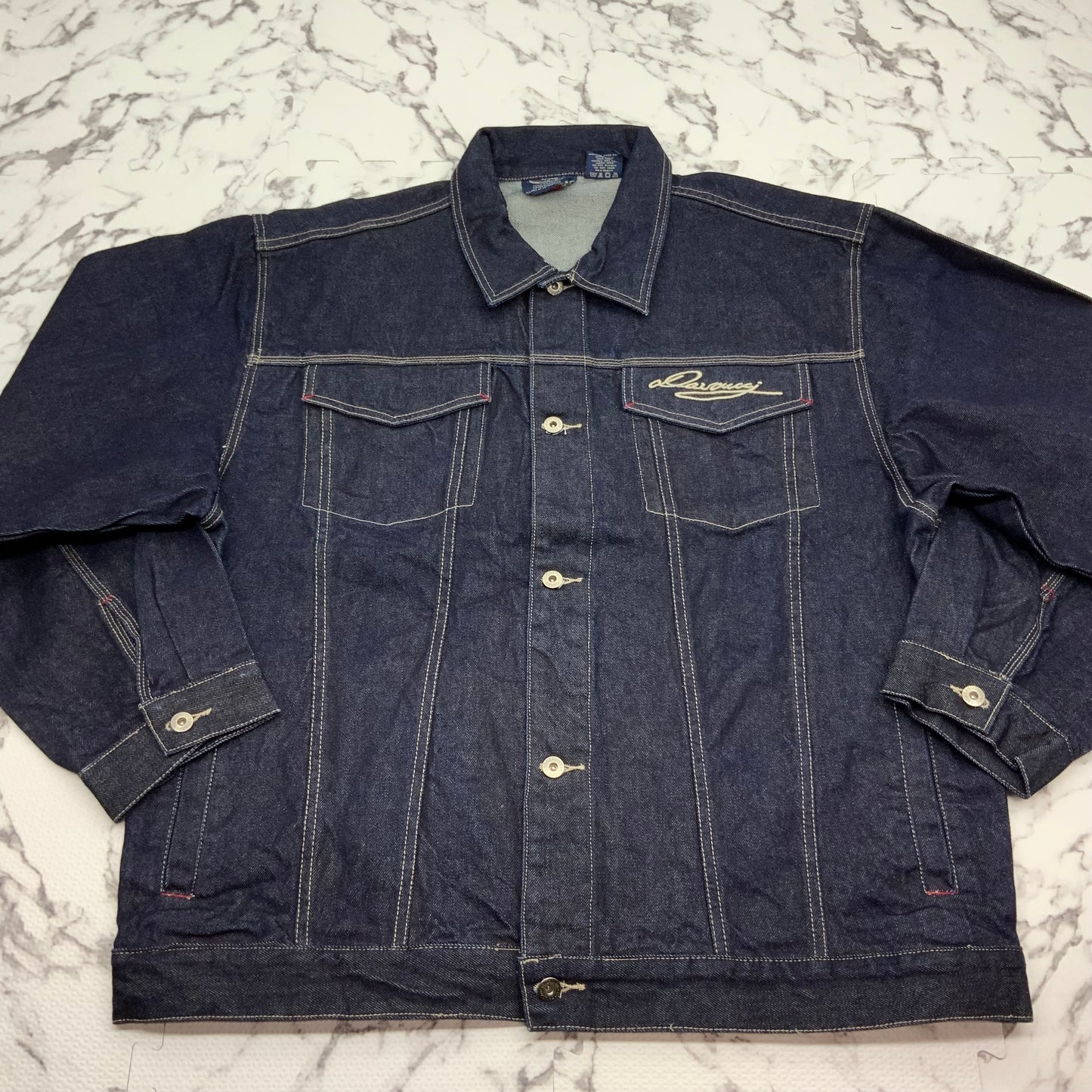 Men's Davoucci Navy | Khaki Casual Denim Jacket NWT