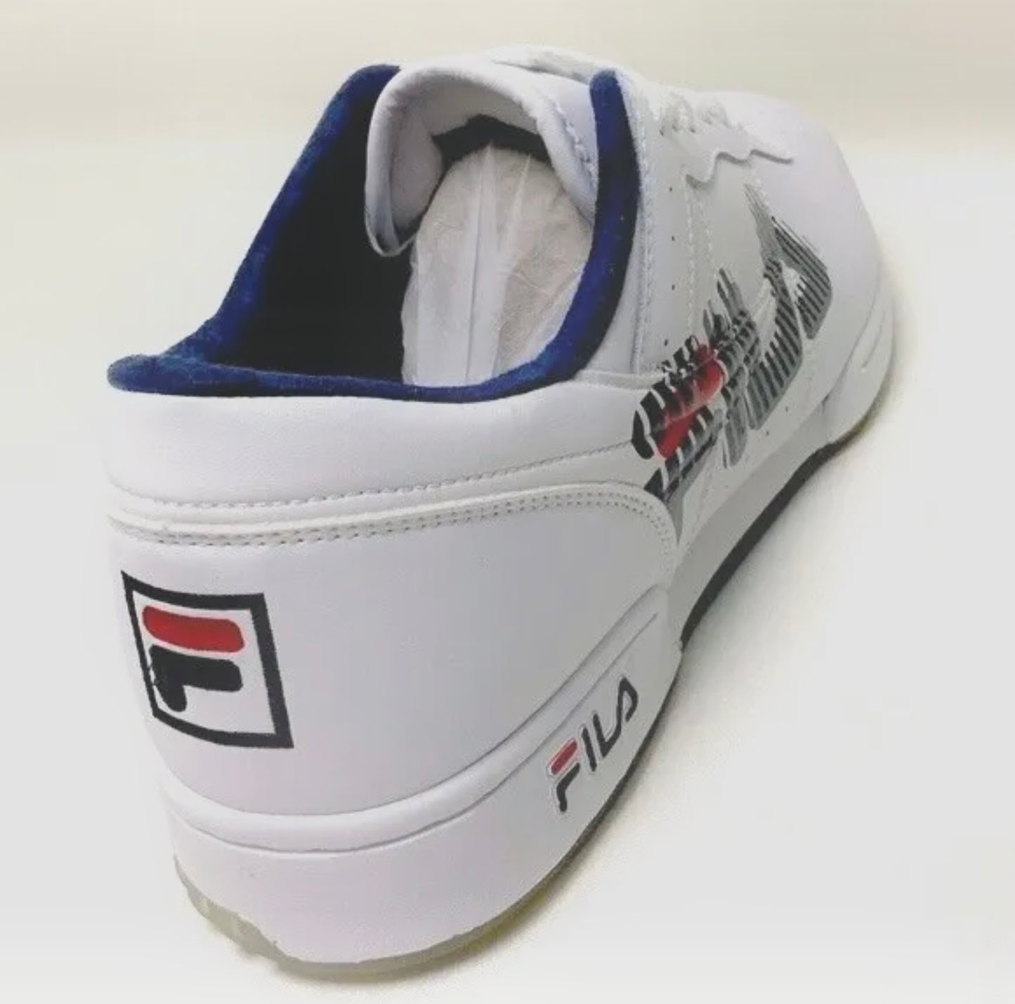 Men’s Fila Original Fitness Graphic White | Navy Sneakers NWT