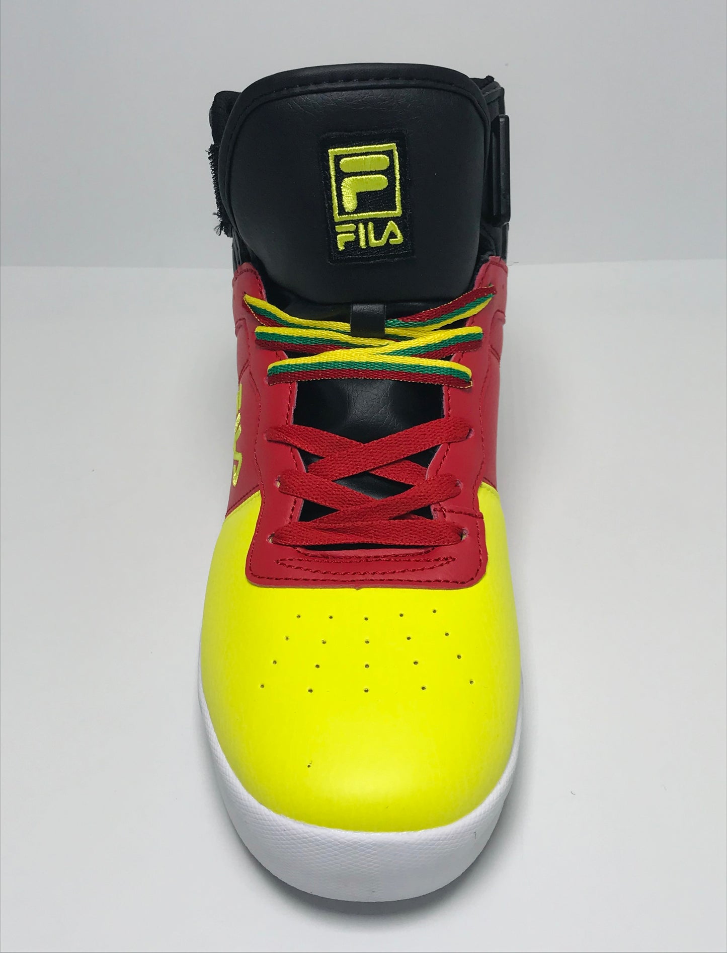 Men's Fila Vulc 13 Mid Black | Red | Yellow | White Sneaker NWT