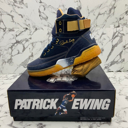 Men’s PATRICK EWING 33 HI X WHERE BROOKLYN AT Navy | Gold Sneakers NWT