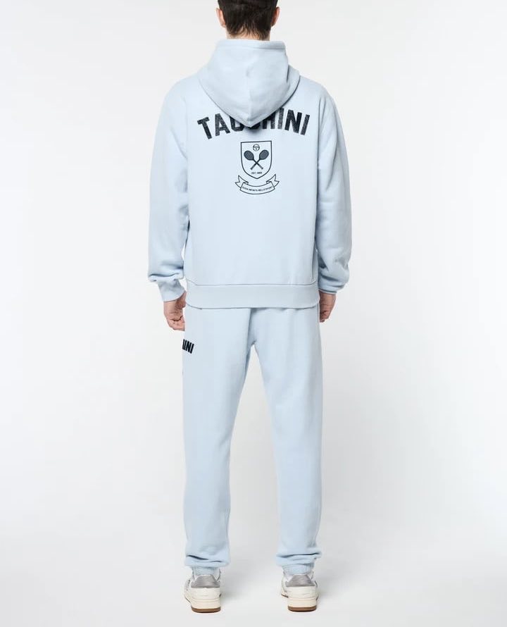 Men’s Sergio Tacchini Sky Blue | Navy Varsity Fleece Hooded Tracksuit NWT