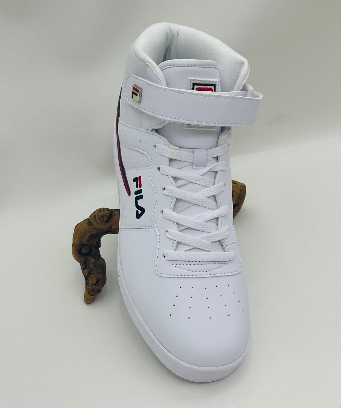 Men’s Fila Vulc 13 White | Navy | Red High Top Sneakers NWT