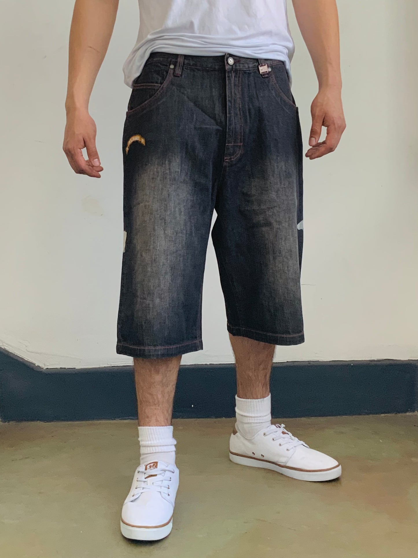 Men's Phat Farm Faded Black | Natural Denim Shorts NWT