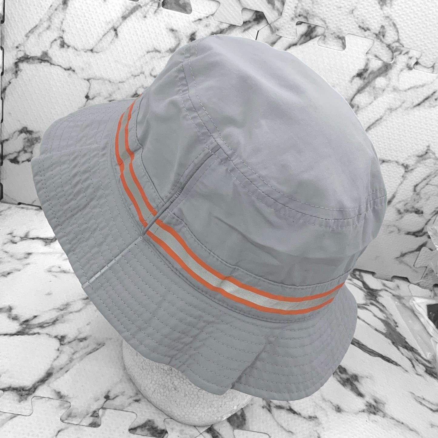 Men's Kangol Grey | Orange Urban Utility Bucket Hat NWT (Slightly cracks on the stripes)