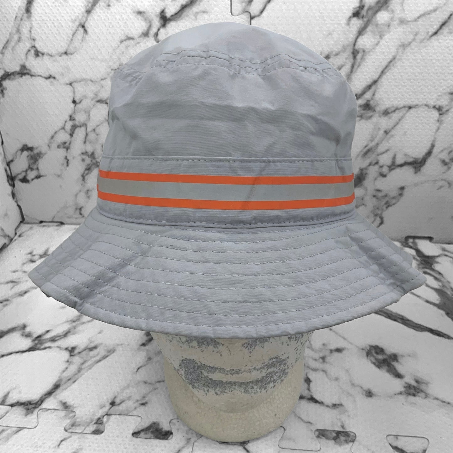 Men's Kangol Grey | Orange Urban Utility Bucket Hat NWT (Slightly cracks on the stripes)