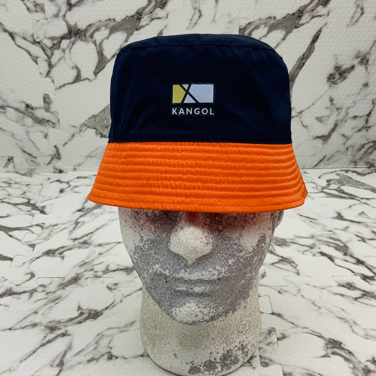 Men's Kangol Rave Sport Reversible Orange | Navy Bucket Hat NWT