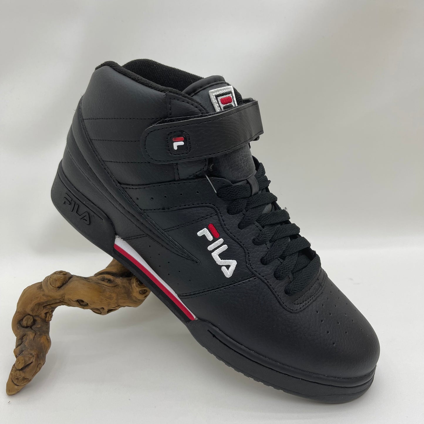 Men's Fila F-13V Lea/Syn Black High Top Sneakers NWT