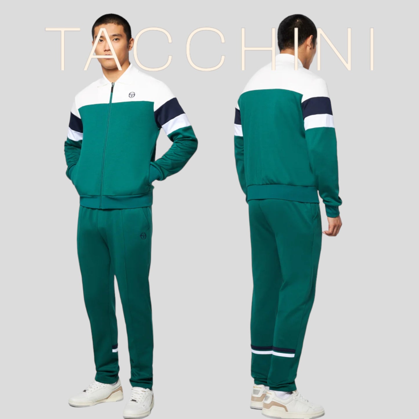 Men’s Sergio Tacchini Gardenia | Green | Navy Tracksuit NWT