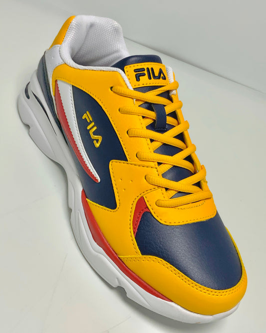 Men’s Fila Stirr Yellow Mustard | Navy | Red Sneakers NWT