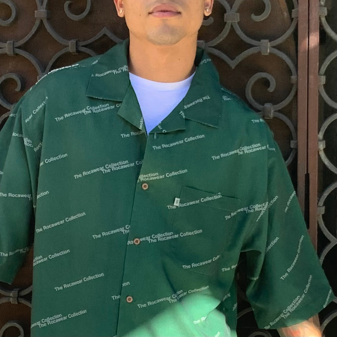 Men’s Rocawear Green | Grey S/S Button Down Shirts NWT