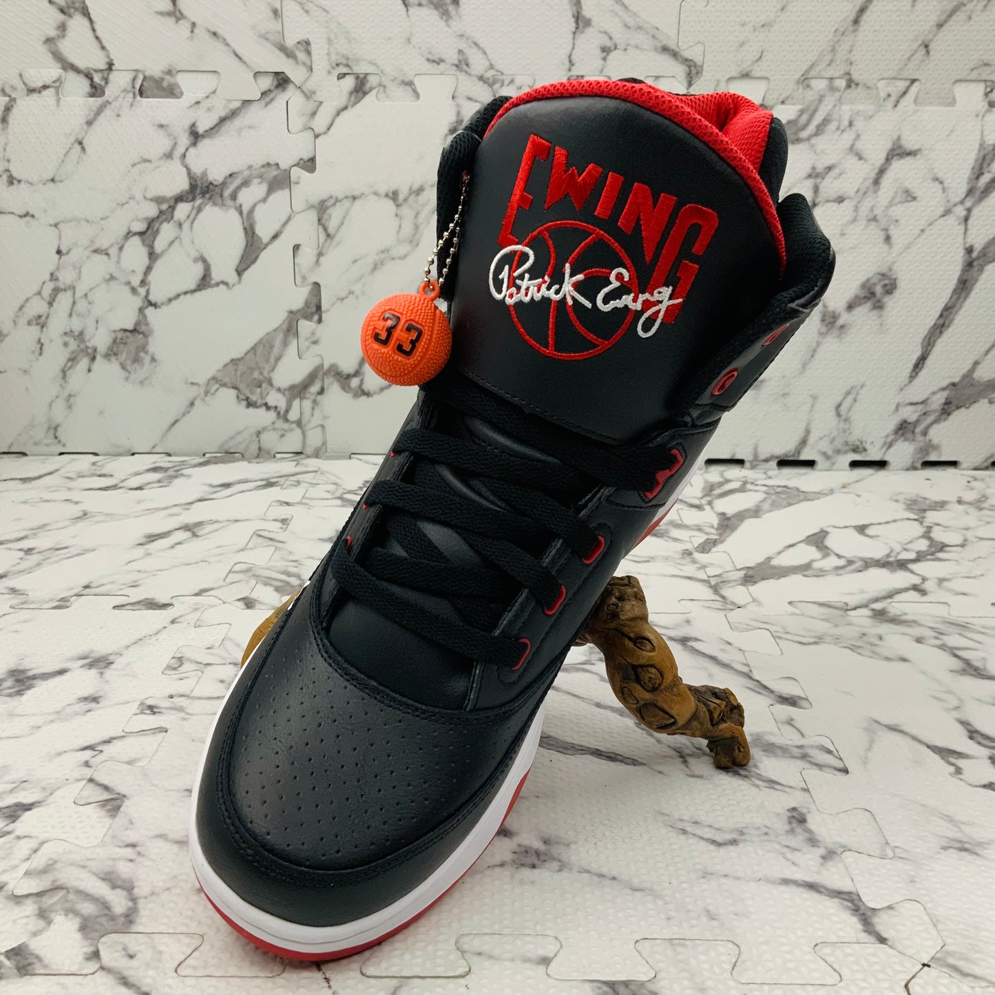 Men’s Patrick Ewing 33 HI Black | Red | White SHARK Sneakers NWT