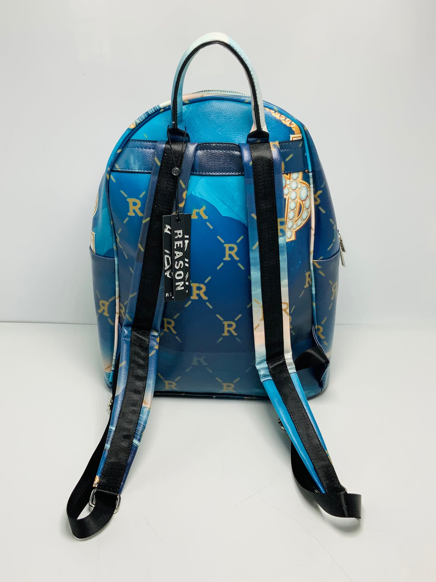 Men’s Reason Dollar Sign Chain Blue | Gold Backpacks NWT