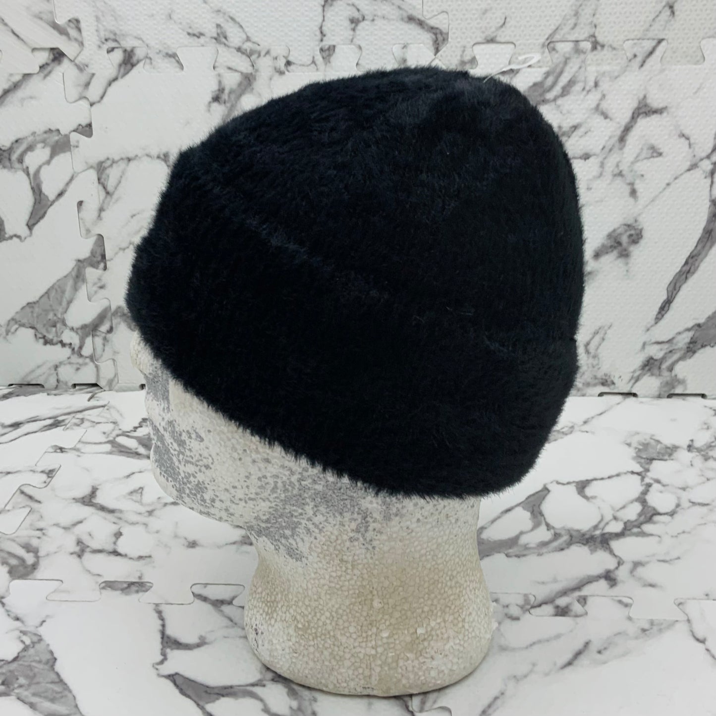 Men's Kangol Black Faux Fur Beanie NWT