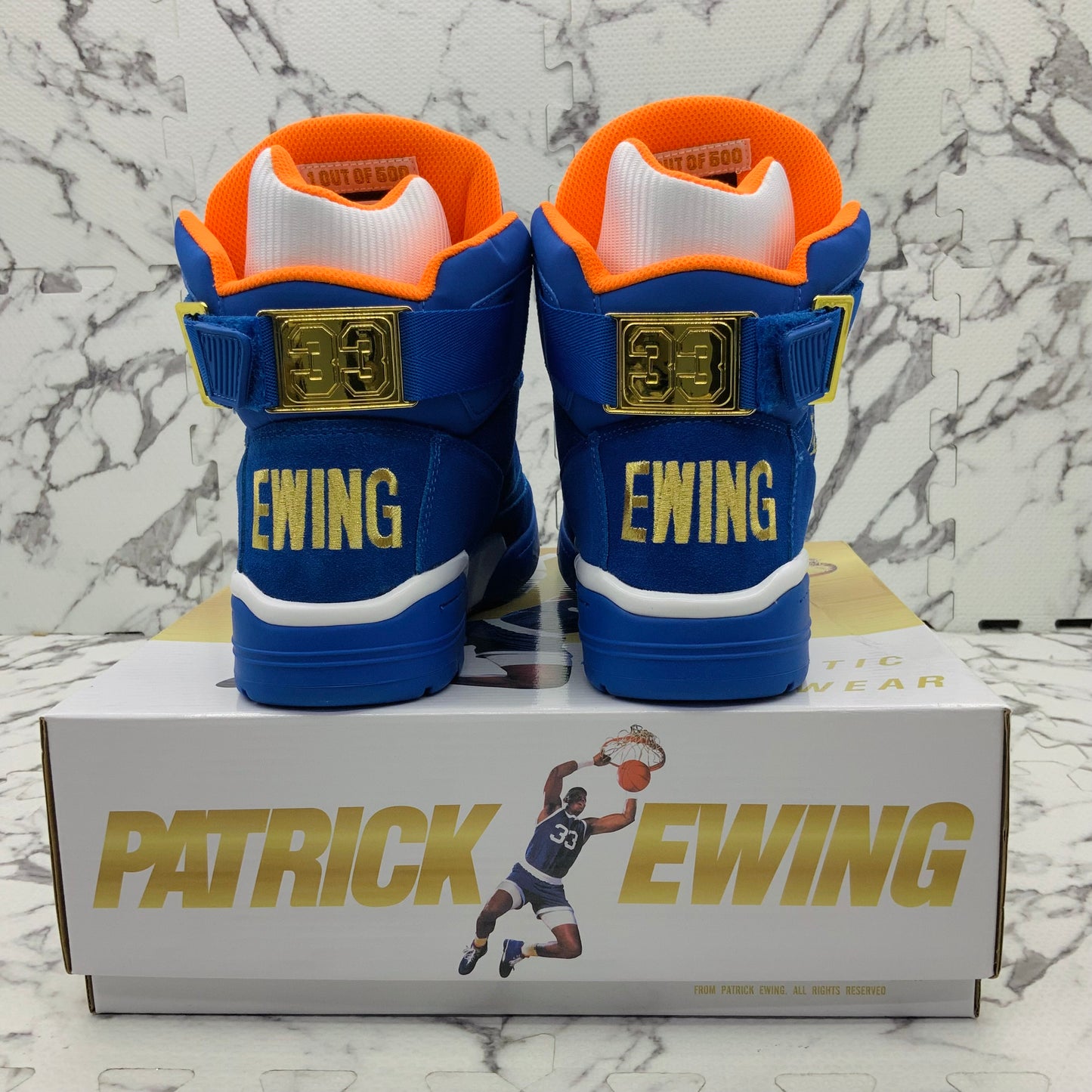 Men’s PATRICK EWING ATHLETICS 33 HI OG Royal Suede | White | Orange Sneakers NWT