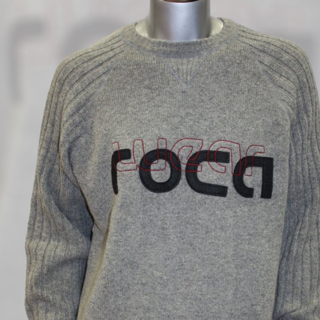 Men's Rocawear Grey | Black | Burgundy Sweater 100% Lamb's Wool NWT